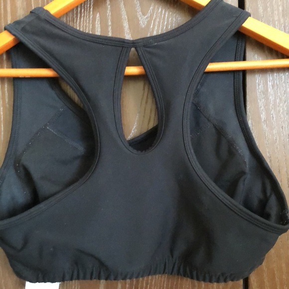 NIKE SPORTS BRA BLACK MEDIUM RACER-BACK VERY GOOD PREOWNED CONDITION #008 - Picture 2 of 9